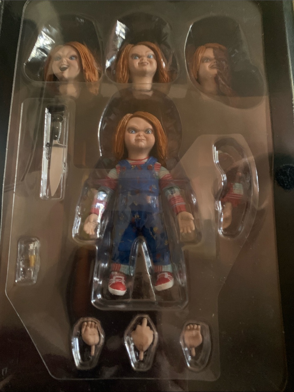 NCAA Chucky Red-Headed Horror Doll Action Figure with Interchangeable Heads
